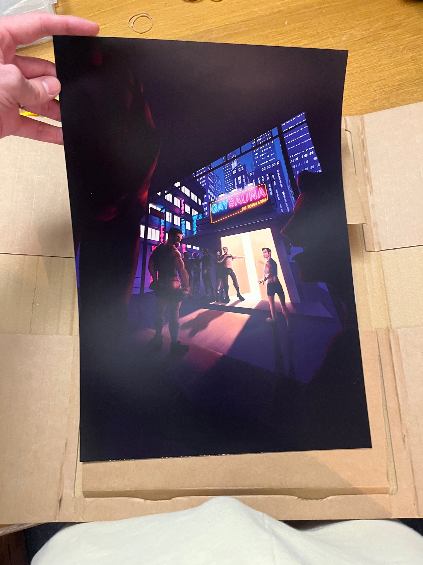 Gay Sauna Box Art A3 Poster