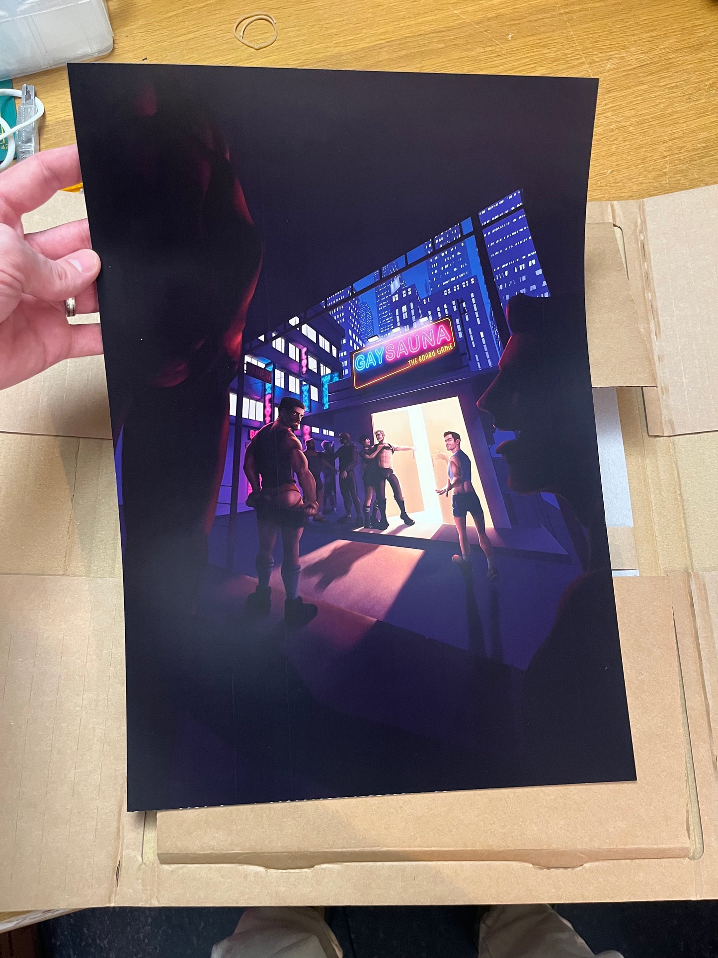 Gay Sauna Box Art A3 Poster