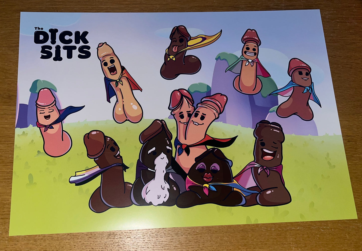 The Dick Sits Pride Dicks A3 Poster