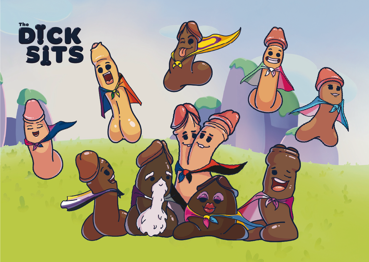 The Dick Sits Pride Dicks A3 Poster