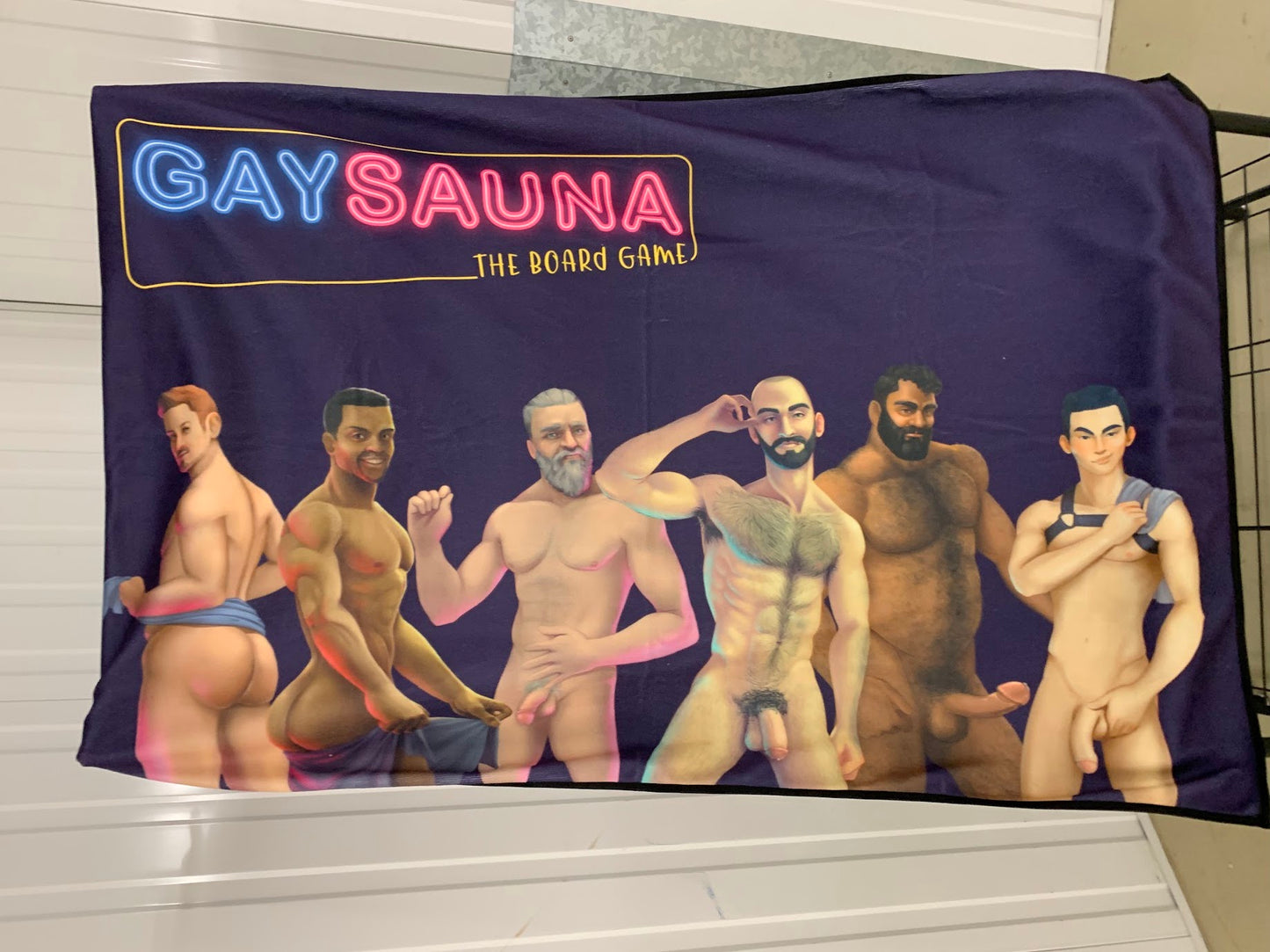 Beach Towel: RWRBTX - Gay Sauna Visitors